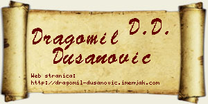 Dragomil Dušanović vizit kartica